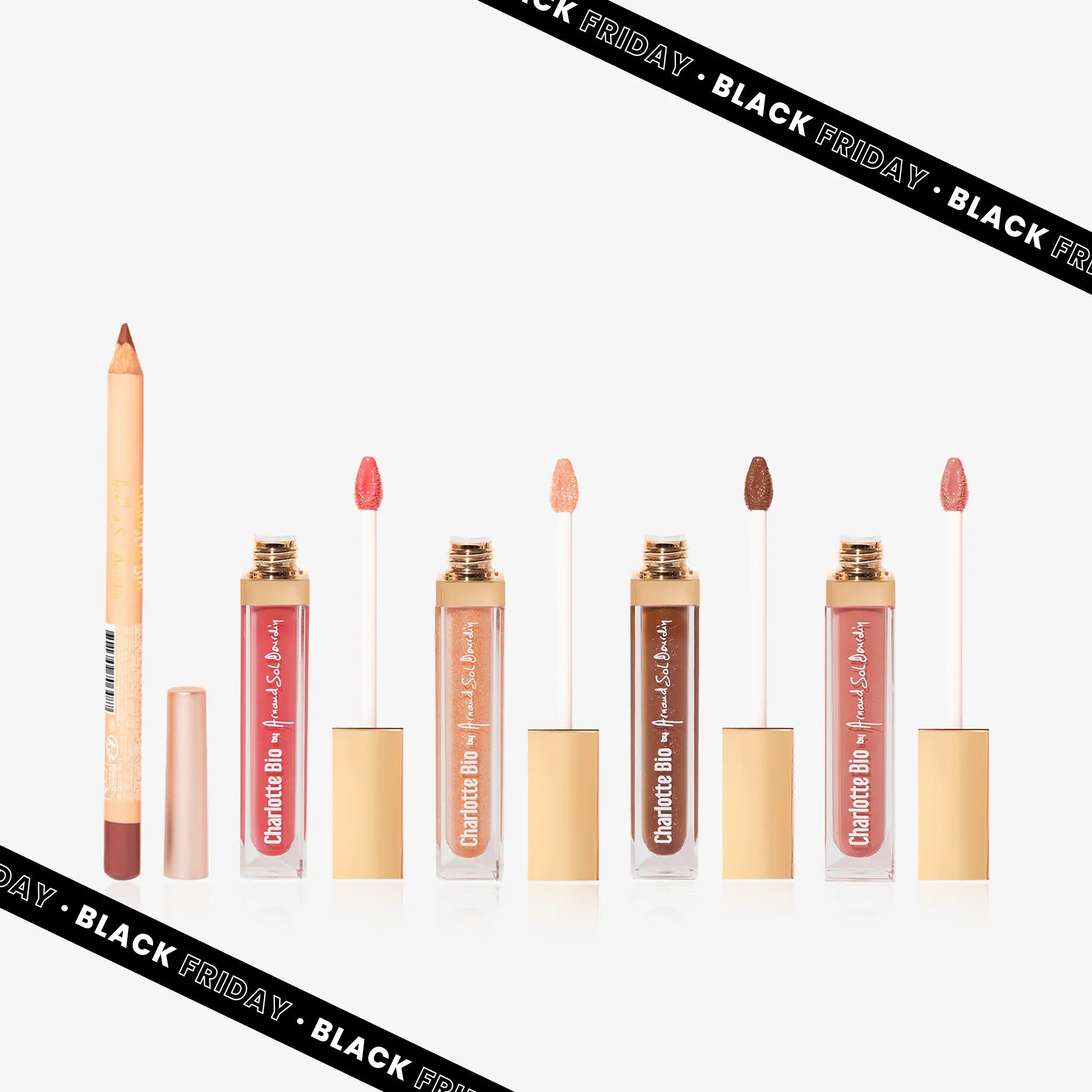 Pack 4 labios brillo + lápiz