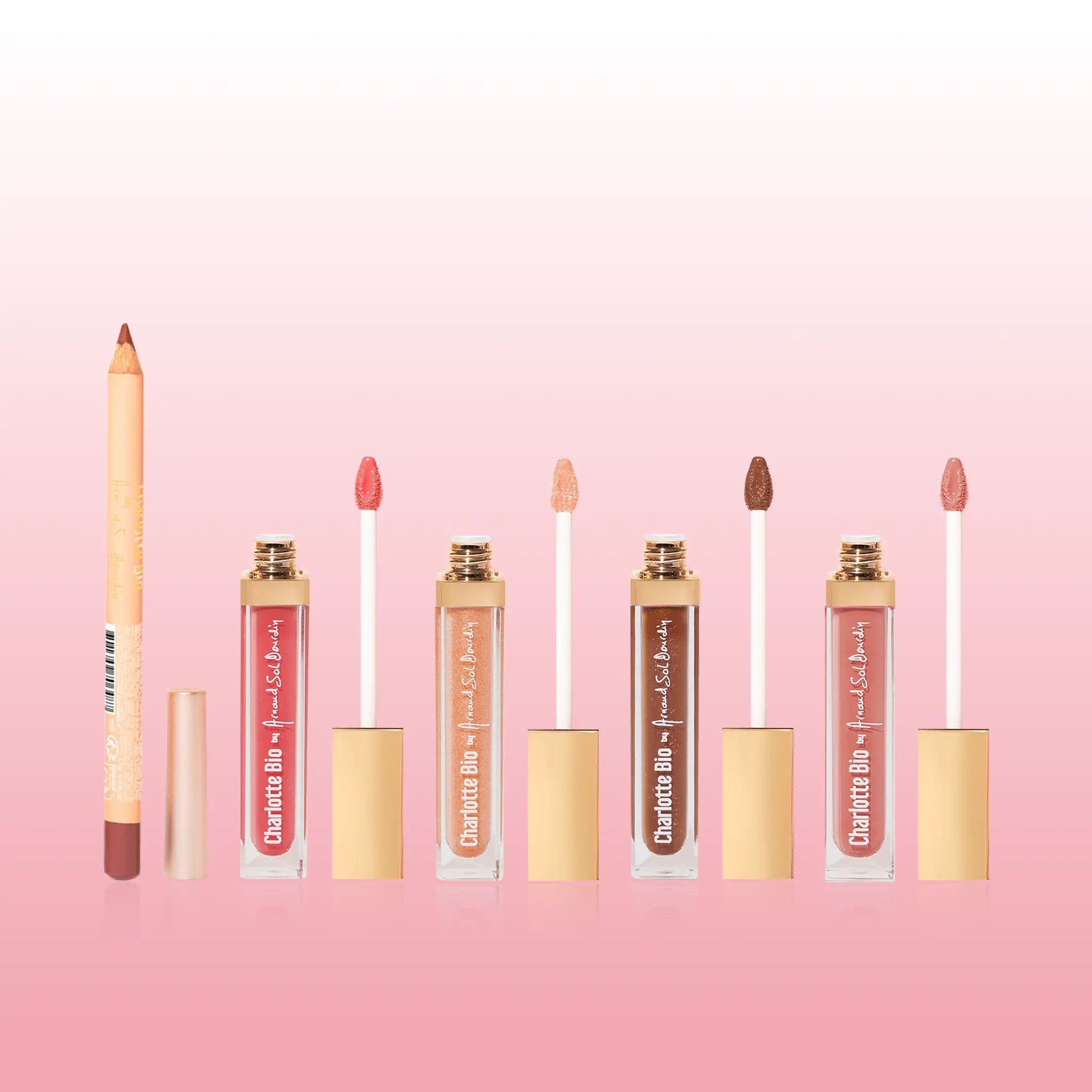 ASD17 - Pack 4 labios brillo + lápiz - Charlotte Bio